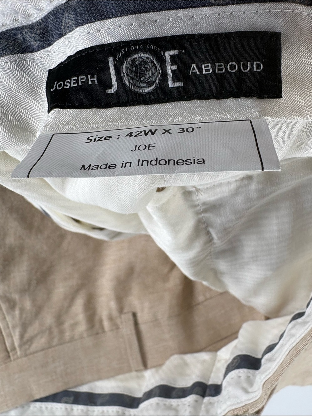 Men’s Joseph Abboud Beige Two-Button Sport Coat and pants set XXL - Picture 6 of 8